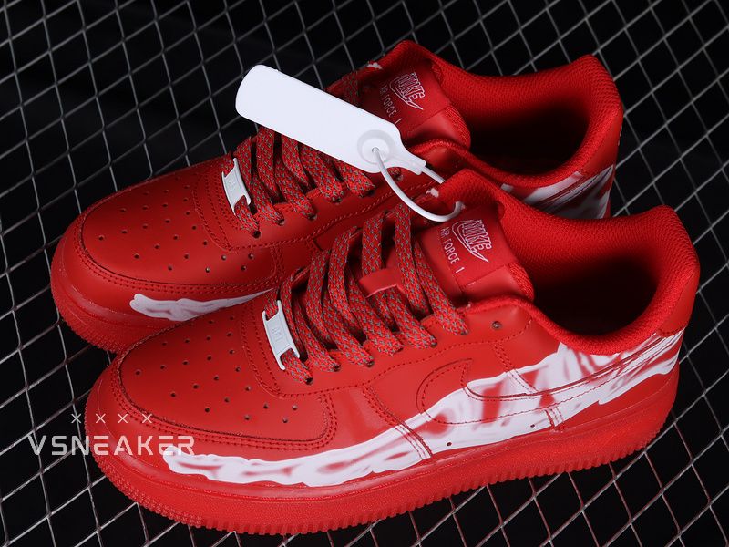 AIR FORCE 1 LOW RED SKELETON RED