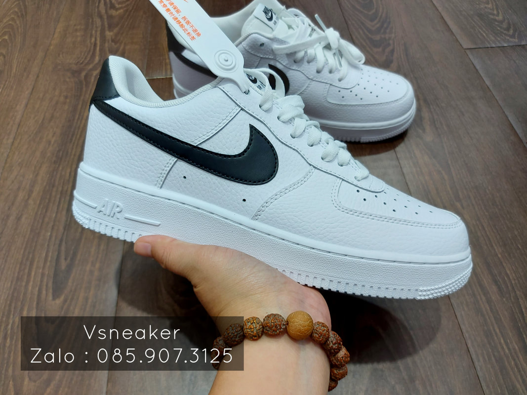 Giày Air Force 1 Low White Black Swoosh
