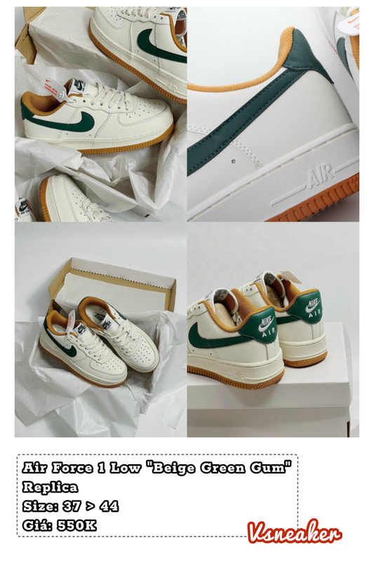 Giày Air Force 1 Low Green gum beige